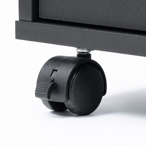 ゲーム機収納ラック（ガラス扉・UVカット・可動棚×3枚・キャスター付き・サイドワゴン・幅46.2×奥行き37×高さ90cm・PS5/4・Switch 2・レトロゲーム機・ブラック）