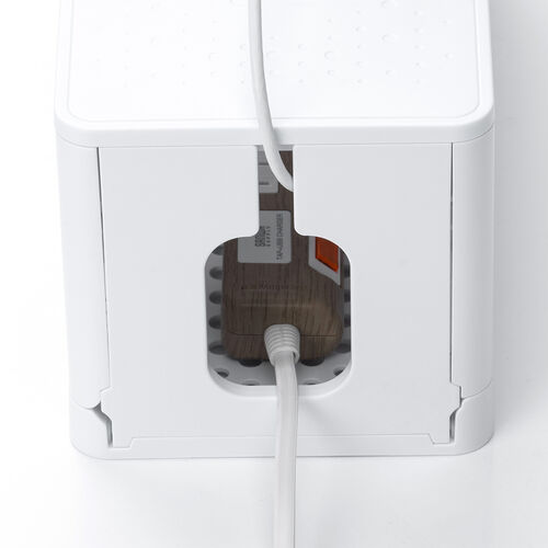 ケーブルボックス（電源まわり・目隠しボックス・タップ収納ボックス・ケーブル収納・幅34cm・充電ステーション・ABS樹脂・Switch収納）