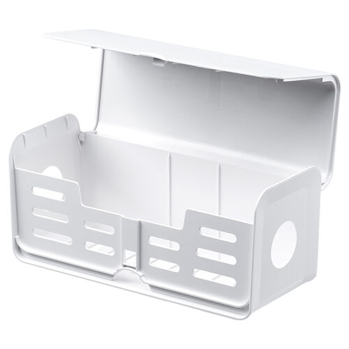 ケーブルボックス（電源まわり・目隠しボックス・タップ収納ボックス・ケーブル収納・幅32cm・充電ステーション・ABS樹脂・ポリカーボネート）