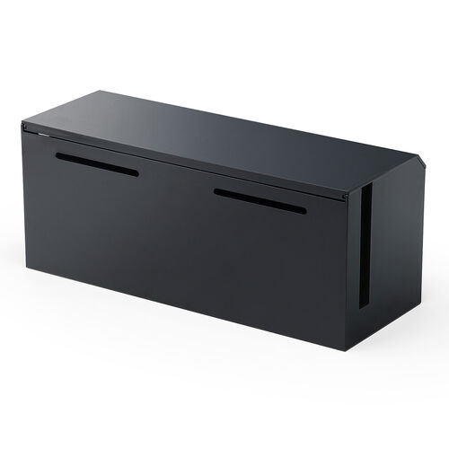 ケーブルボックス（電源まわり・VESA対応・テレビ裏収納・Switch/Switch2収納・ABS樹脂製・難燃グレードUL94-V0・完成品・幅40.1cm・ケーブル収納・ブラック）