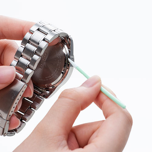 精密綿棒（極細綿棒・先端0.8mm・三角先端・プラスチック製・100本入り