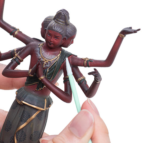 精密綿棒（極細綿棒・先端0.8mm・三角先端・プラスチック製・100本入り・クリーニング・クリーナー）