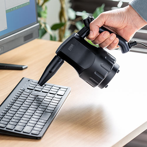 電動エアダスター AC電源 ケーブル長3m ブロワー ガス不使用 ノズル3種類付き