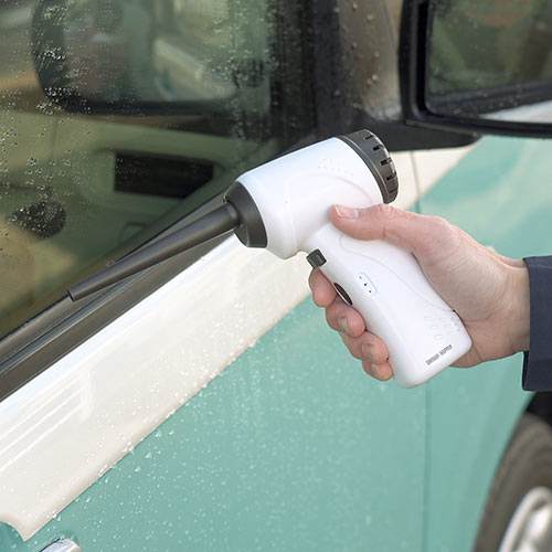 電動エアダスター 強力 充電式 無段階風量調整 LEDライト付 ガス不使用 ノズル付き