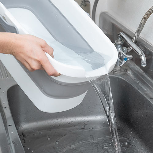 折りたたみバケツ 四角 小物入れ 12L 取っ手 コンパクト 掃除 洗濯 洗い桶 キッチン アウトドア 防災