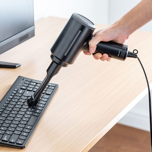 電動エアダスター（AC電源・ケーブル長3m・2段階風速・ノズル3種付き・ガス不使用・ブロワー・強力）