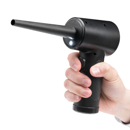 電動エアダスター（充電式・5種類のノズル付き・3段階風量調整・LED付き・ガス不使用・クリーナー）