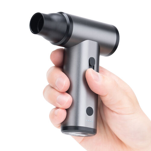 電動エアダスター（風量無段階調節・充電式・ノズル4種類付属・小型・軽量・ガス不使用・空気吸引・TypeC充電・逆さ噴射可能・クリーナー・PC掃除・空気入れ・ブラック）