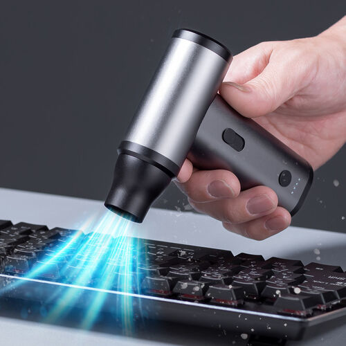 電動エアダスター（風量無段階調節・充電式・ノズル4種類付属・小型・軽量・ガス不使用・空気吸引・TypeC充電・逆さ噴射可能・クリーナー・PC掃除・空気入れ・ブラック）