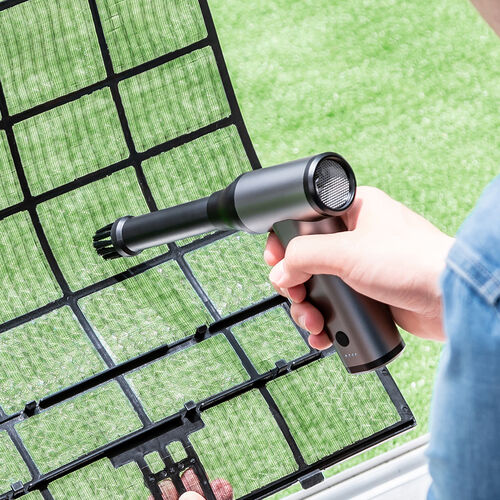 電動エアダスター（風量無段階調節・充電式・ノズル4種類付属・小型・軽量・ガス不使用・空気吸引・TypeC充電・逆さ噴射可能・クリーナー・PC掃除・空気入れ・ブラック）