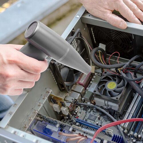 電動エアダスター（充電式・コンパクト・小型・軽量・風量4段階調節・ガス不使用・TypeC充電・逆さ噴射可能・クリーナー）