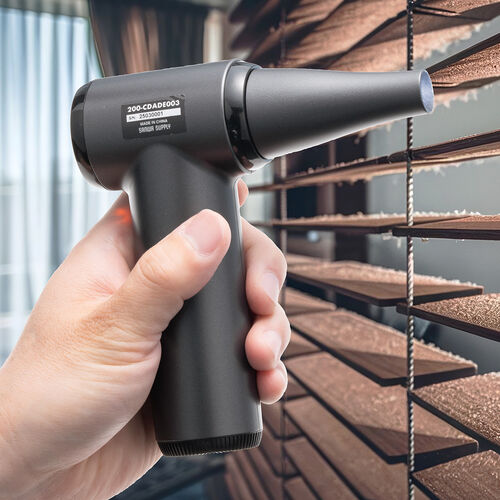 電動エアダスター（充電式・コンパクト・小型・軽量・風量無段階調節・ダイヤルスイッチ・LEDライト・ノズル2種類・収納ポーチ付属・ガス不使用・TypeC充電・逆さ噴射可能・クリーナー）