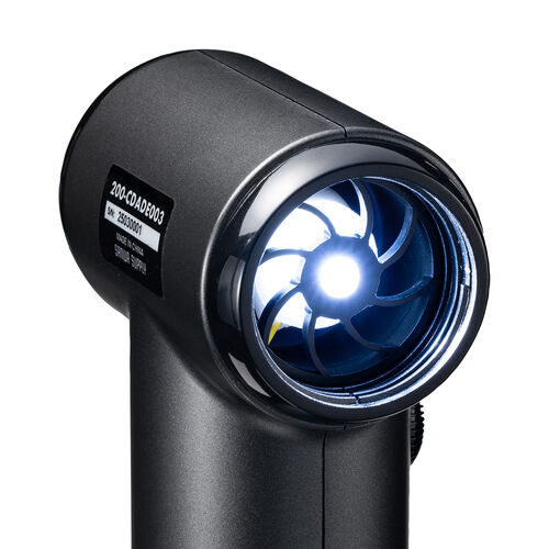 電動エアダスター（充電式・コンパクト・小型・軽量・風量無段階調節・ダイヤルスイッチ・LEDライト・ノズル2種類・収納ポーチ付属・ガス不使用・TypeC充電・逆さ噴射可能・クリーナー）