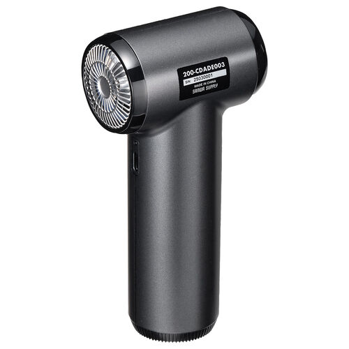 電動エアダスター（充電式・コンパクト・小型・軽量・風量無段階調節・ダイヤルスイッチ・LEDライト・ノズル2種類・収納ポーチ付属・ガス不使用・TypeC充電・逆さ噴射可能・クリーナー）