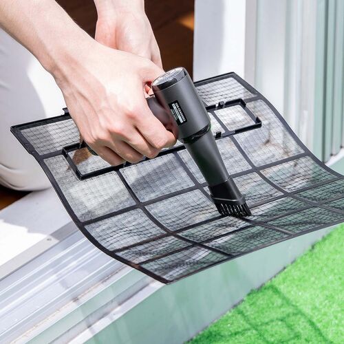 電動エアダスター（充電式・コンパクト・小型・軽量・風量無段階調節・ダイヤルスイッチ・LEDライト・ノズル2種類・収納ポーチ付属・ガス不使用・TypeC充電・逆さ噴射可能・クリーナー）