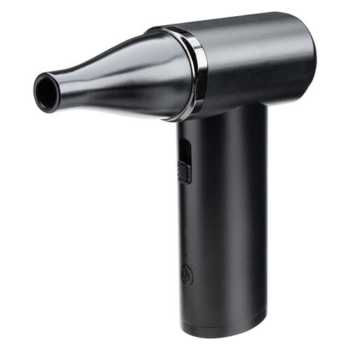 電動エアダスター（充電スタンド・風量無段階調節・ノズル2種類・小型・ガス不使用・TypeC充電・逆さ噴射可能・クリーナー・PC掃除・ブラック）