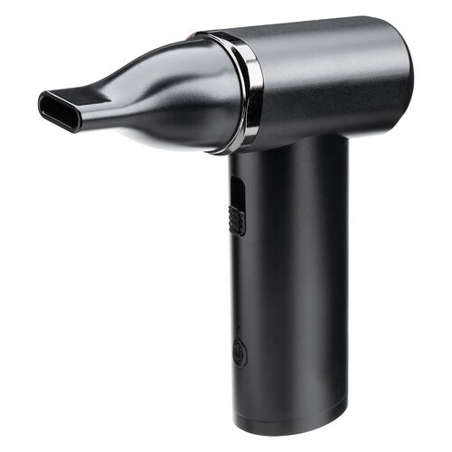 電動エアダスター（充電スタンド・風量無段階調節・ノズル2種類・小型・ガス不使用・TypeC充電・逆さ噴射可能・クリーナー・PC掃除・ブラック）