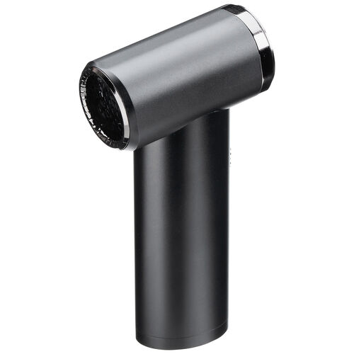 電動エアダスター（充電スタンド・風量無段階調節・ノズル2種類・小型・ガス不使用・TypeC充電・逆さ噴射可能・クリーナー・PC掃除・ブラック）