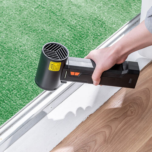 電動エアダスター（ブロワー・洗車・超強力・風速最大約55m/s・風速4段階調整・充電式・コードレス・4000mA・LEDライト・電池残量表示・落ち葉・庭掃除・ブラック）