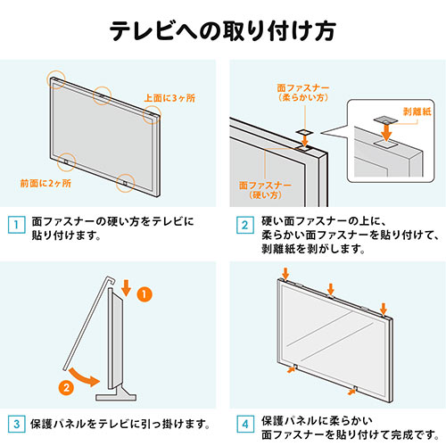 液晶テレビ保護パネル（65型・65インチ・テレビフィルター・アクリル