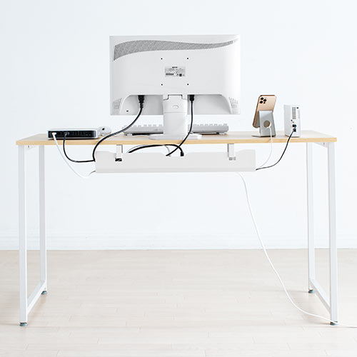 ケーブルトレー（配線受け ケーブルオーガナイザー デスク固定タイプ