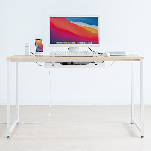 ケーブルトレー（配線受け ケーブルオーガナイザー デスク固定タイプ