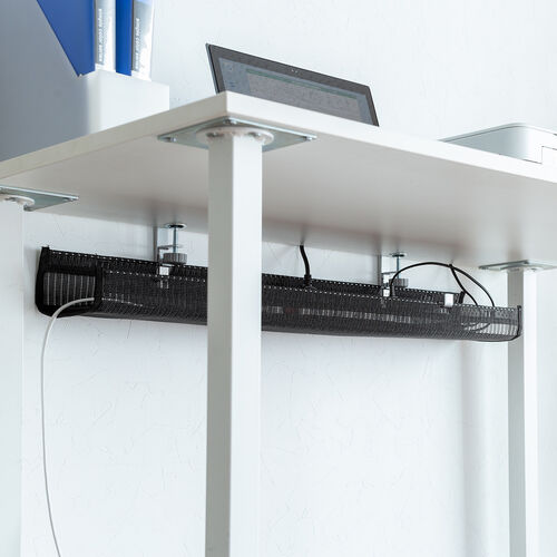 ケーブルトレー（クランプ固定・メッシュタイプ・幅90cm・ケーブル収納・ケーブルオーガナイザー・配線・収納・目隠し）