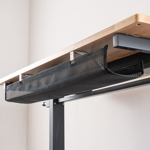 ケーブルトレー（デスクねじ固定・メッシュタイプ・幅90cm・ケーブル収納・ケーブルオーガナイザー・配線・収納・目隠し）
