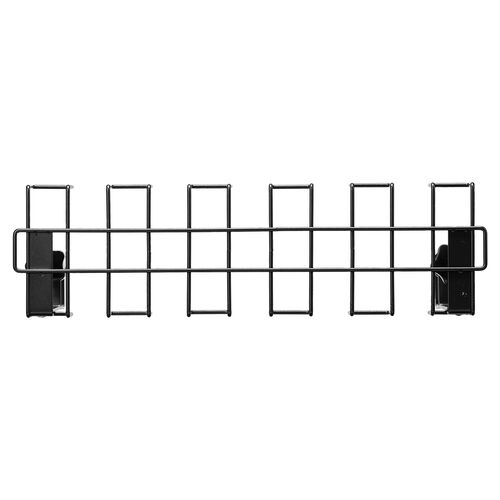 ケーブルトレー（幅42cm・クランプ固定・ワイヤータイプ・ケーブルオーガナイザー・ケーブル収納・小型・配線受け・電源タップ・ブラック）