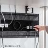ケーブルトレー（幅60cm・クランプ固定・難燃メッシュタイプ・ケーブルオーガナイザー・ケーブル収納・配線受け・ケーブル整理・配線整理・電源タップ・ブラック）