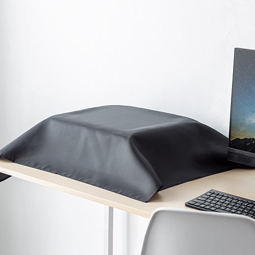 マルチカバー Sサイズ（帯電防止 目隠しカバー ディスプレイカバー プリンタカバー ほこりカバー 幅80cm×高さ73cm ブラック）