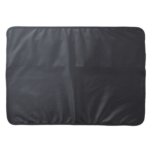 ディスプレイカバー（24インチ対応・薄型モニター用カバー・iMac24インチ・収納ポケット付き・ホコリ対策・フランネル生地使用・ブラック）