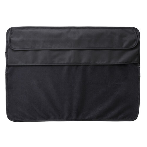 ディスプレイカバー（24インチ対応・薄型モニター用カバー・iMac24インチ・収納ポケット付き・ホコリ対策・フランネル生地使用・ブラック）