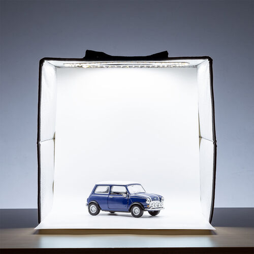 撮影ボックス（30cm・ライト付・折りたたみ・背景6色付属・USB電源・調光可能・650ルーメン）