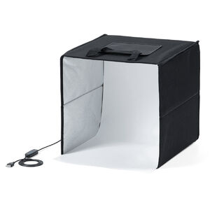 撮影ボックス（30cm・ライト付・折りたたみ・背景6色付属・USB電源・調