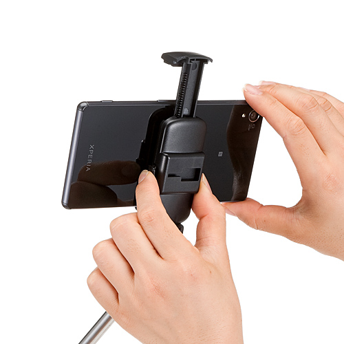 セルカ棒（簡易スマホ三脚・自立タイプ・自撮り・スマホホルダー付）