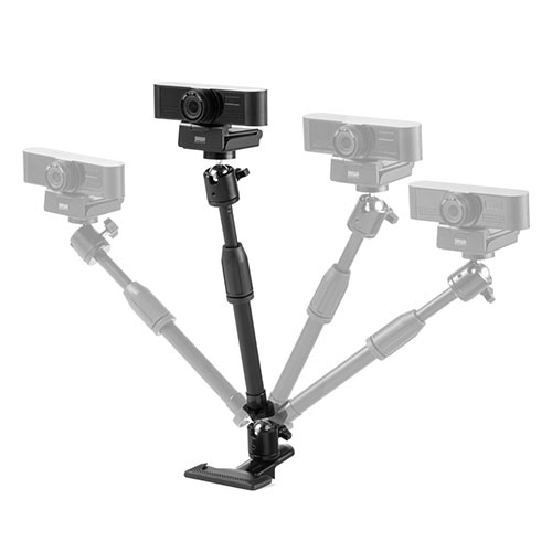 ウェブカメラ用クリップスタンド(固定・スマホ・WEB会議・角度調整・高さ調整・クリップ・スマホホルダーつき・動画撮影)