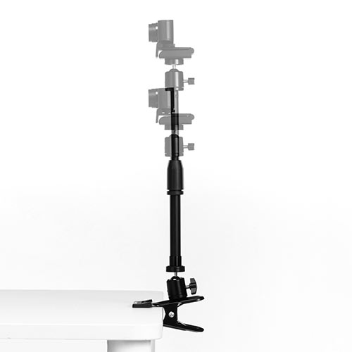 ウェブカメラ用クリップスタンド(固定・スマホ・WEB会議・角度調整・高さ調整・クリップ・スマホホルダーつき・動画撮影)