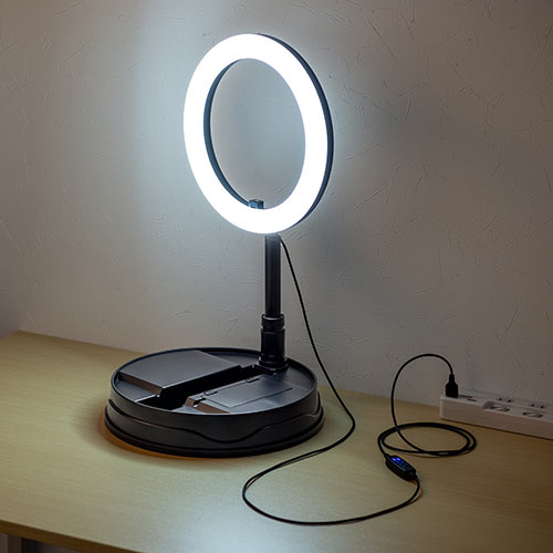 リングライト(自撮り・スマホ・WEBカメラ・WEB会議・伸縮・スタンド・調光・調色・80灯・最大800ルーメン・折りたたみ・動画撮影・Youtube・TikTok・zoom・Skype)