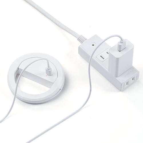 LEDリングライト（自撮り・スマホ/タブレット取付・クリップ・色調整・USB充電式・テレビ会議・自撮り・Zoom・Youtube・TikTok・Skype）