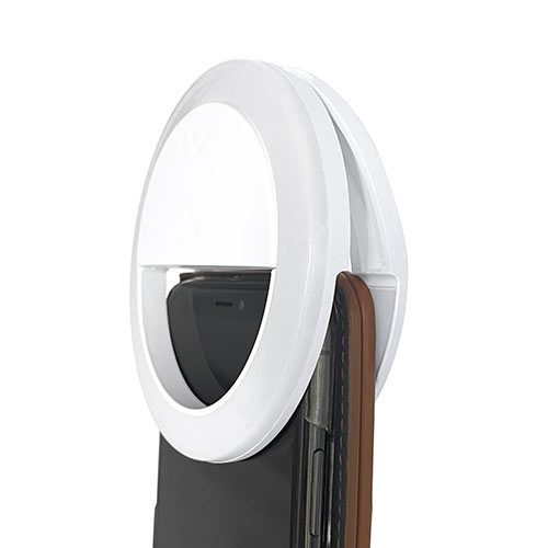 LEDリングライト（自撮り・スマホ/タブレット取付・クリップ・色調整・USB充電式・テレビ会議・自撮り・Zoom・Youtube・TikTok・Skype）