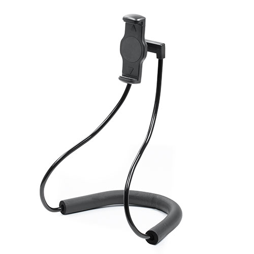 スマホホルダー(首掛け・動画視聴・タブレット・iPhone・iPad・撮影・腰取り付け・スタンド・フレキシブルアーム・ハンズフリー・角度調整)