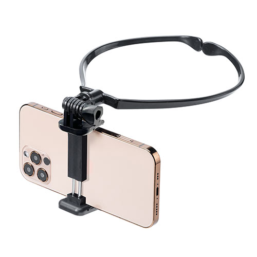 スマホホルダー(首掛け・動画撮影・YouTube・オンライン授業・ハンズフリー・角度調整) DGCAM033