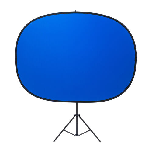 クロマキースクリーン（専用スタンド付・ポップアップ式・グリーンバック・ブルーバック・緑青リバーシブル・折りたたみ可能・収納ケース付き）