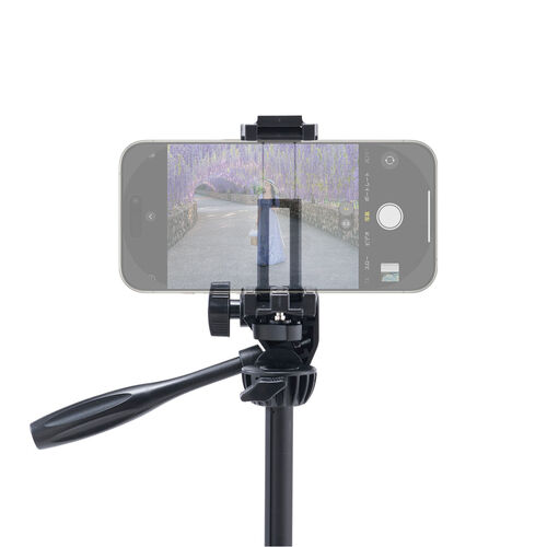 カメラ三脚（スマホホルダー内蔵・4段伸縮・持ち運び収納ケース付き・コンパクト）