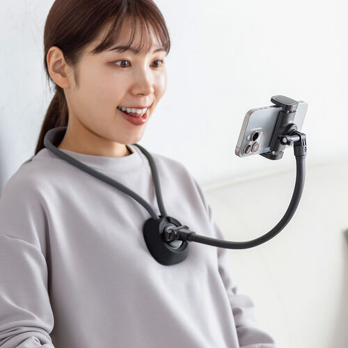 スマホホルダー（首掛け・動画視聴・撮影・寝ながらアーム・ハンズフリー・汎用ホルダー）