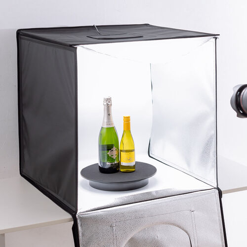 電動ターンテーブル（大型・回転台・32cm・静音・撮影用・360度回転・電池・USB電源・Lサイズ）