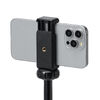 カメラ三脚（軽量・iPhone/スマホ設置対応ホルダー付・自動で脚が開く・ハンドル搭載・高さ調整）