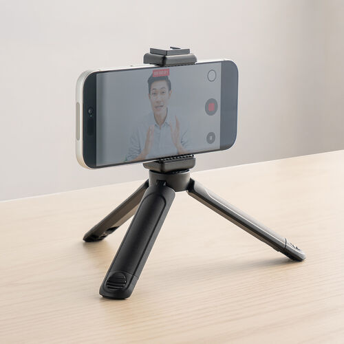 スマホ三脚（スマホスタンド・2WAY手持ちグリップ・GoPro対応・カメラ対応・卓上撮影・自撮り・旅行・動画撮影用）