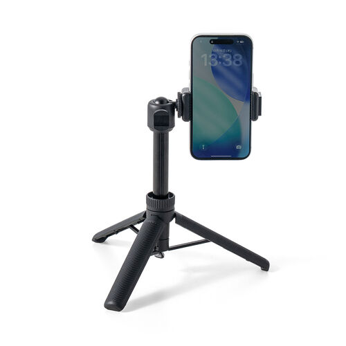 スマホ三脚（ミニ三脚・ワンタッチ開閉・伸縮式・2WAY・自撮り棒・GoPro対応・65cm・旅行・集合写真・動画撮影用）